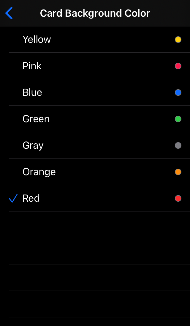 Planning Cards screenshot