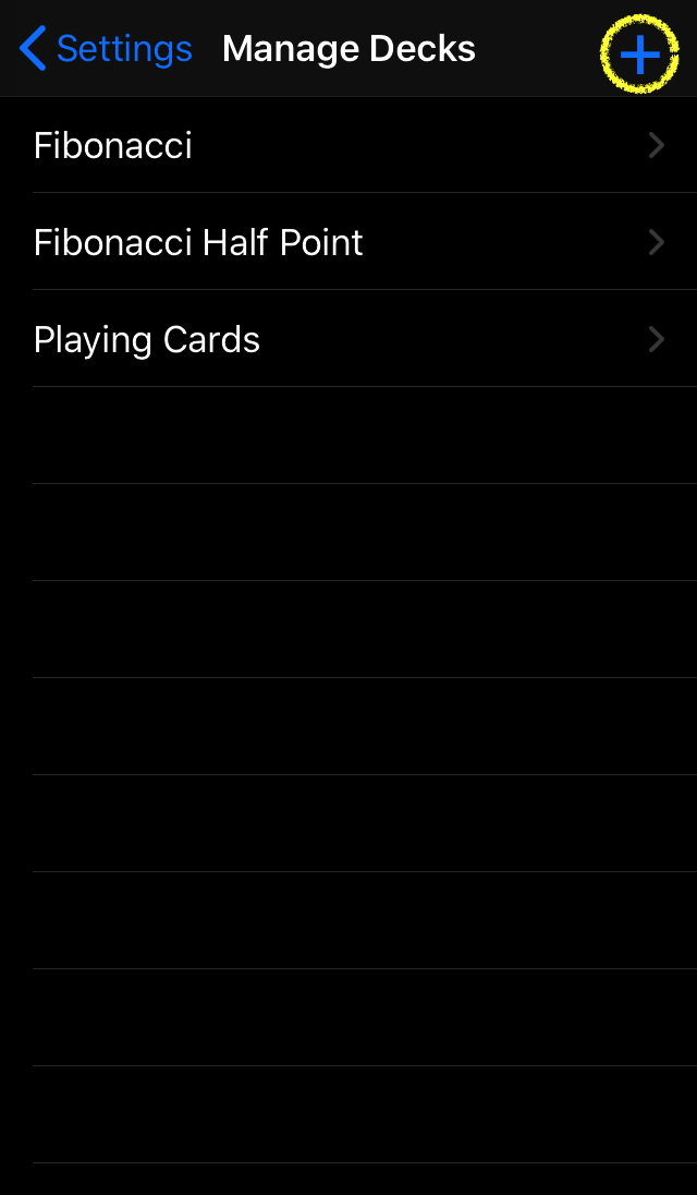 Planning Cards screenshot