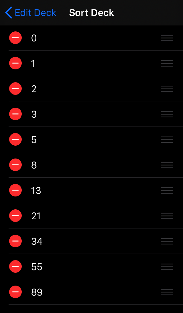 Planning Cards screenshot
